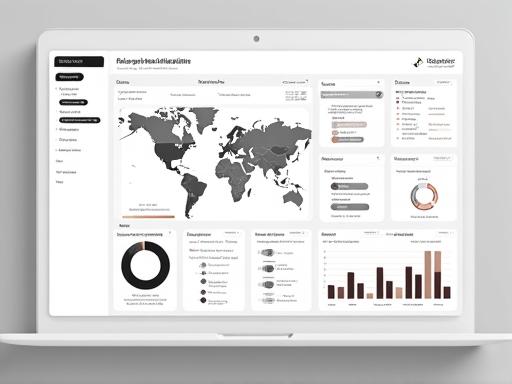 GIS data visualization dashboard with thematic maps and charts